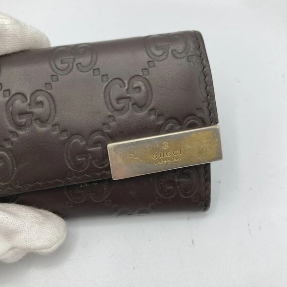 🔹️GUCCI🔹️  Key case holder GG Cow Leather  Guccissima Brown ✨️ - Picture 9 of 16